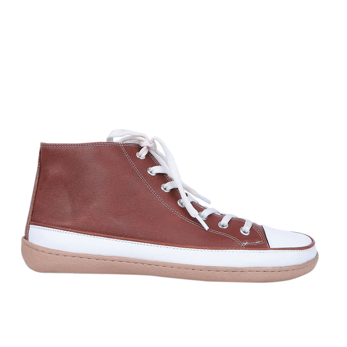 Smooth Barefoot Long Boots Converse Shoes – 6mm Rubber Sole – Brown