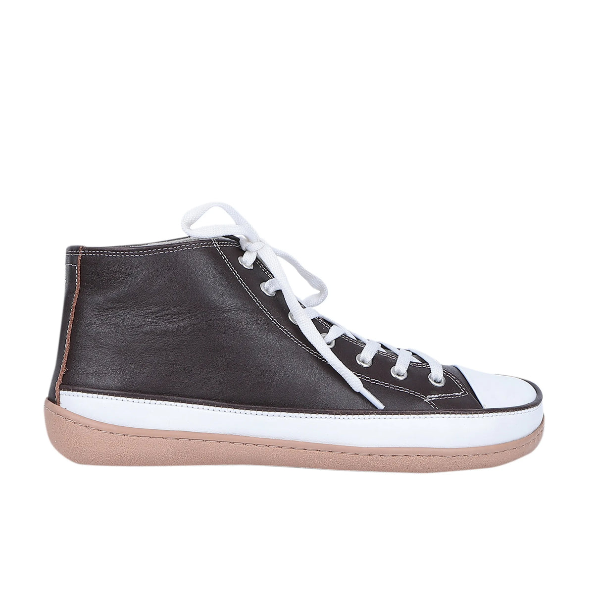 Smooth Barefoot Long Boots Converse Shoes – 6mm Rubber Sole – Dark Brown