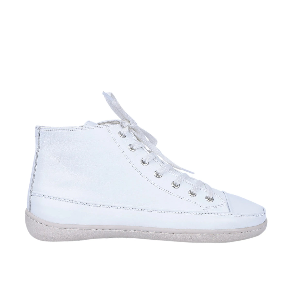 Smooth Barefoot Long Boots Converse Shoes – 6mm Rubber Sole – Full White