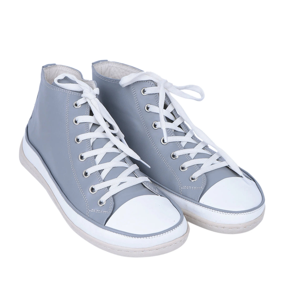 Smooth Barefoot Long Boots Converse Shoes – 6mm Rubber Sole – Gray