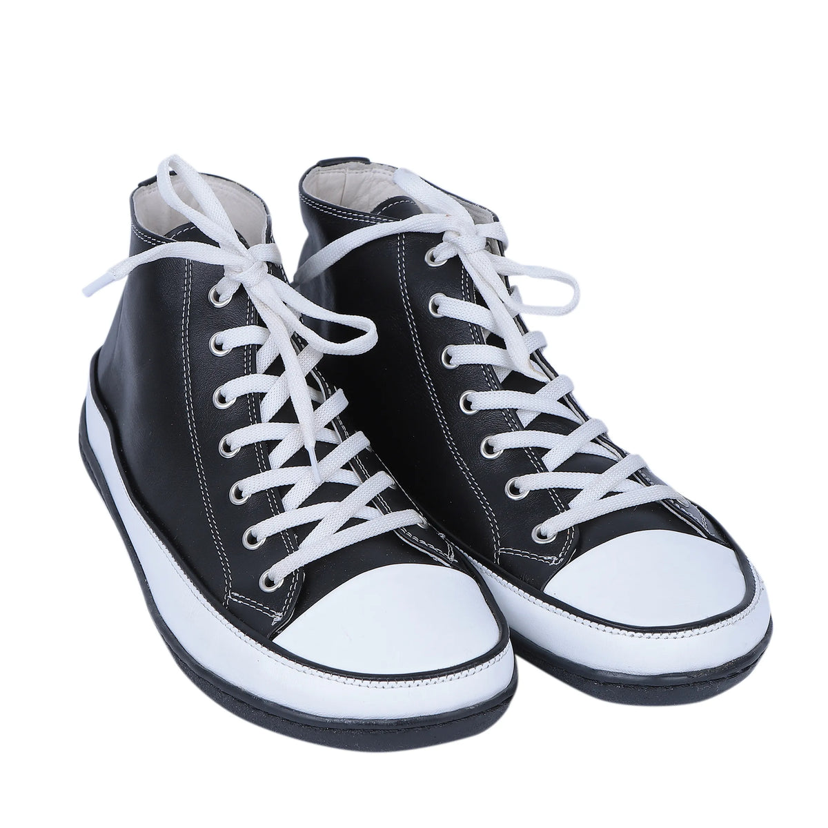 Smooth Barefoot Long Boots Converse Shoes – 6mm Rubber Sole – Black