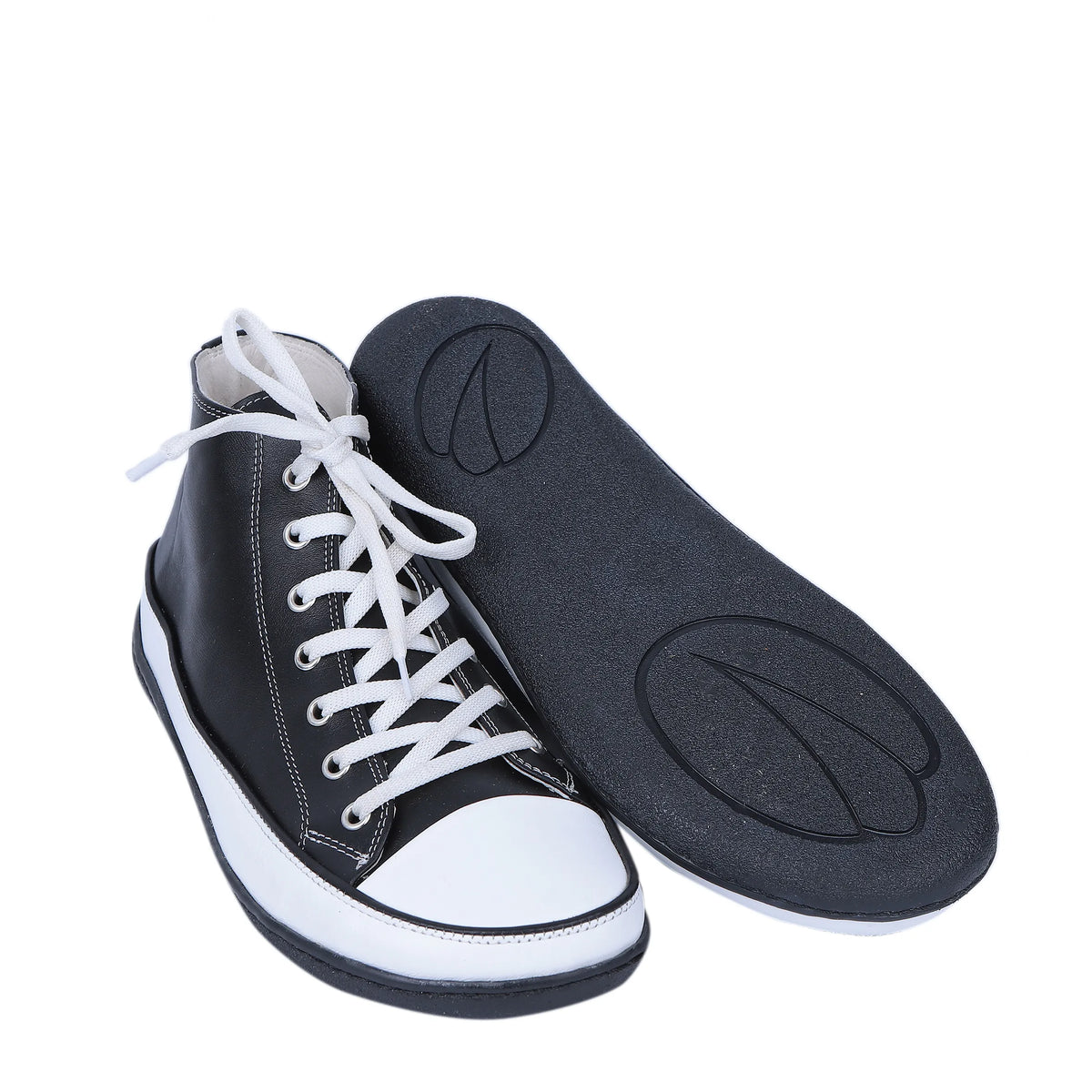 Smooth Barefoot Long Boots Converse Shoes – 6mm Rubber Sole – Black