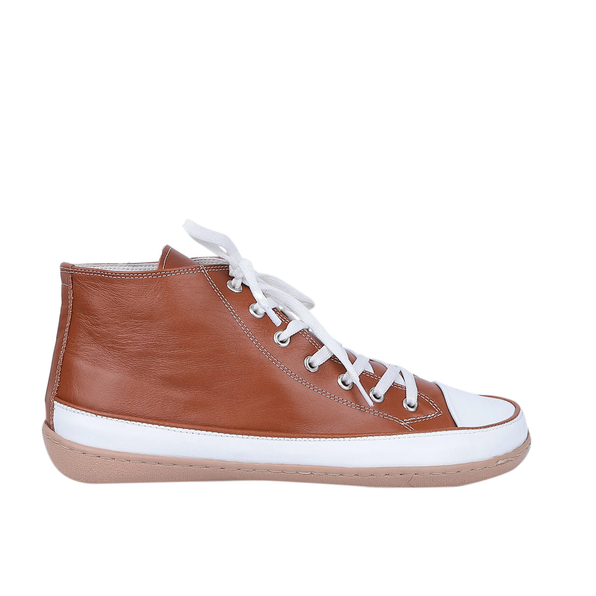 Smooth Barefoot Long Boots Converse Shoes – 6mm Rubber Sole – Tan