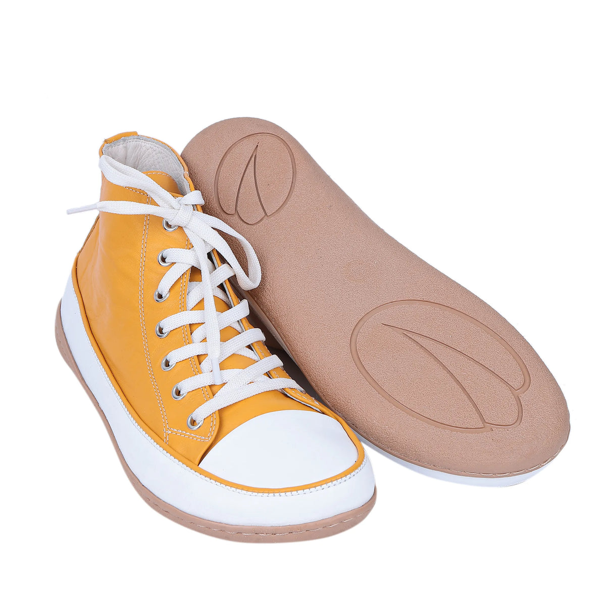 Smooth Barefoot Long Boots Converse Shoes – 6mm Rubber Sole – Yellow