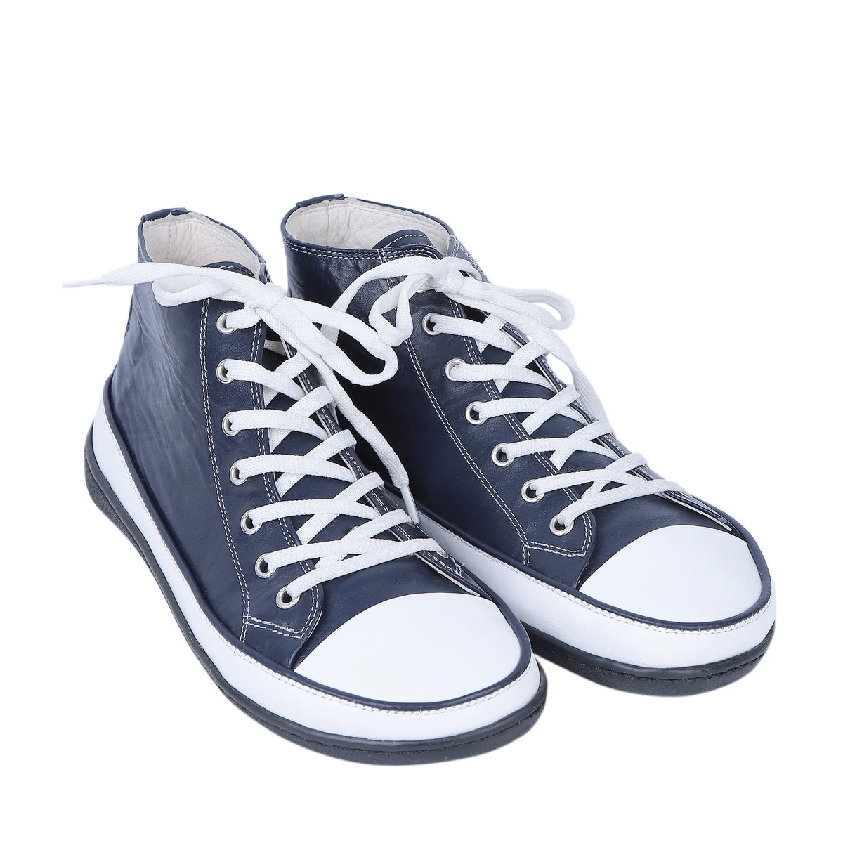 Smooth Barefoot Long Boots Converse Shoes – 6mm Rubber Sole – Navy Blue