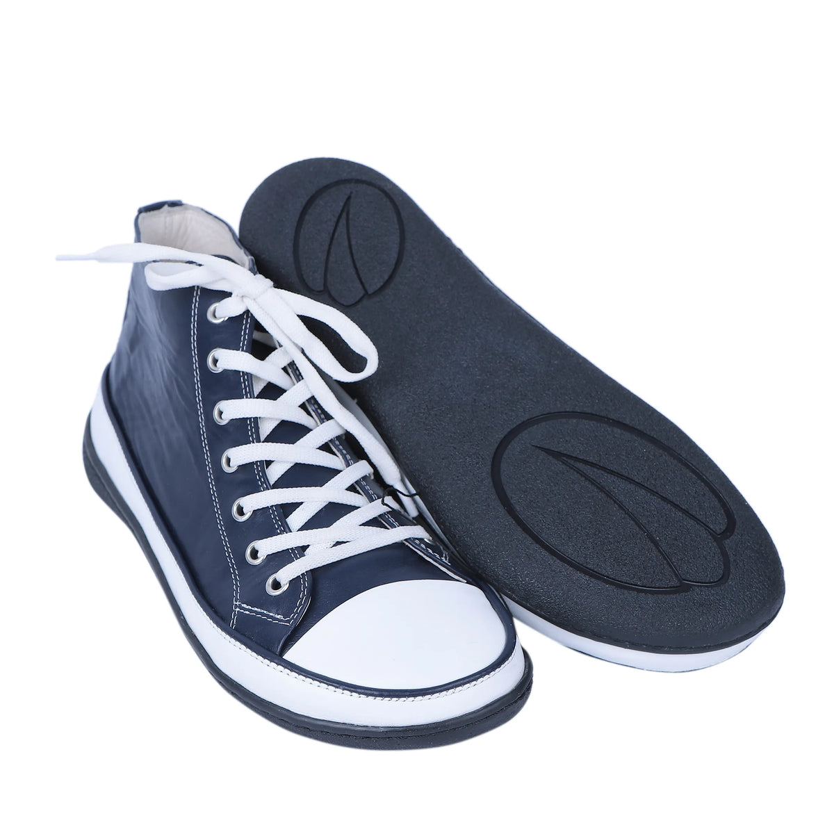 Smooth Barefoot Long Boots Converse Shoes – 6mm Rubber Sole – Navy Blue