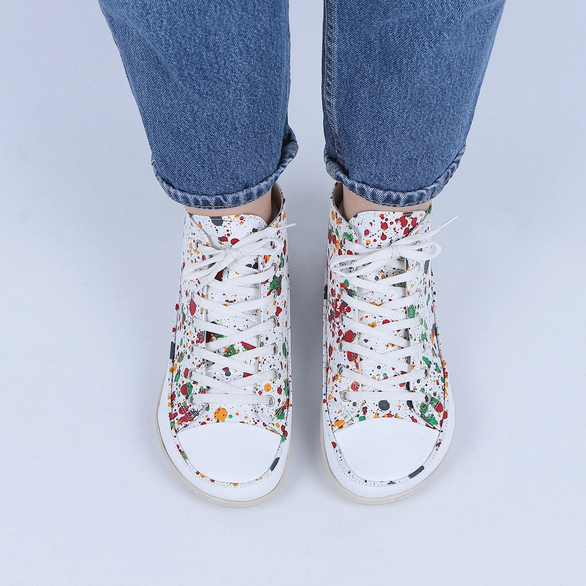 Splanter Barefoot Long Boots Converse Shoes – 6mm Rubber Sole – White