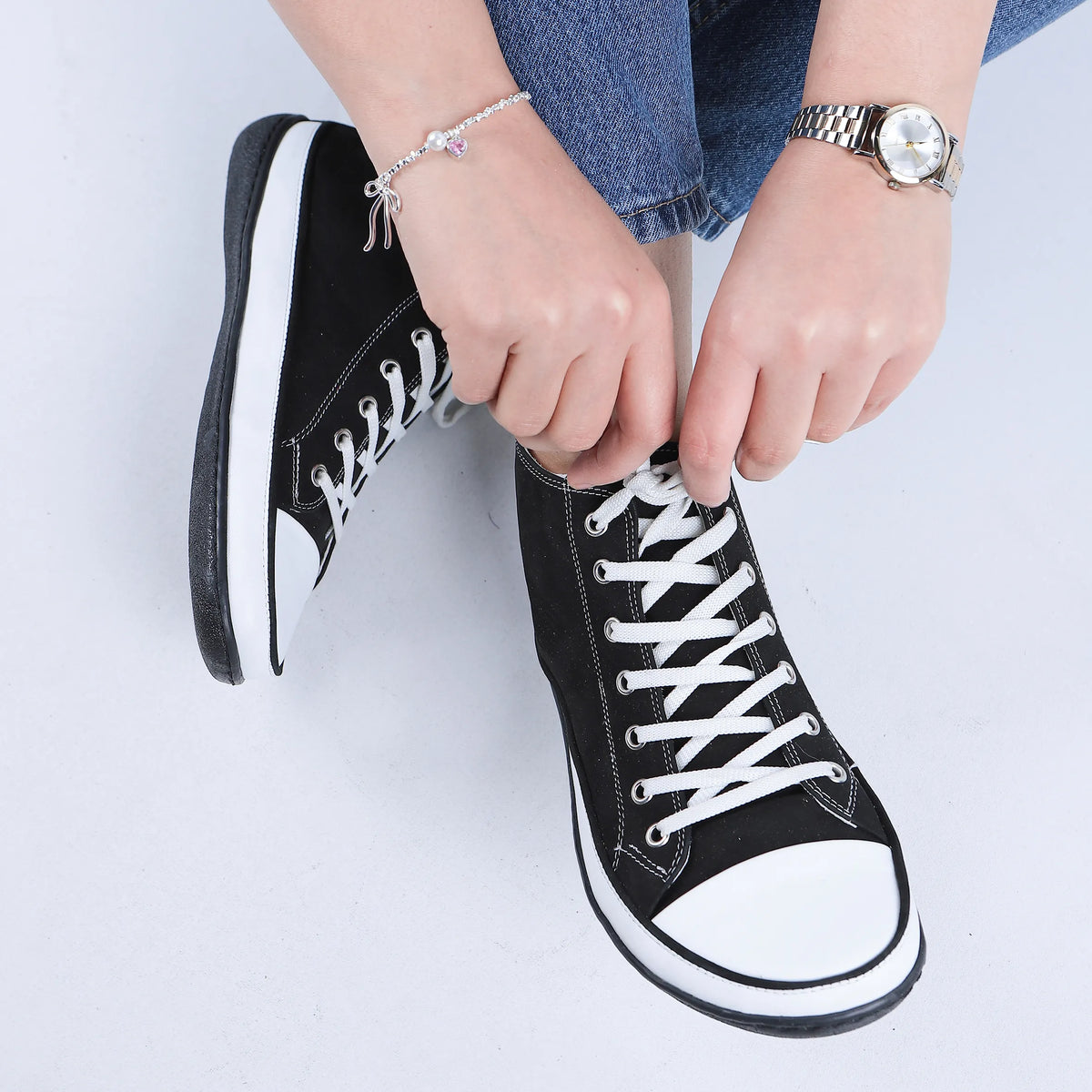 Nubuck Barefoot Long Boots Converse Shoes – 6mm Rubber Sole – Black
