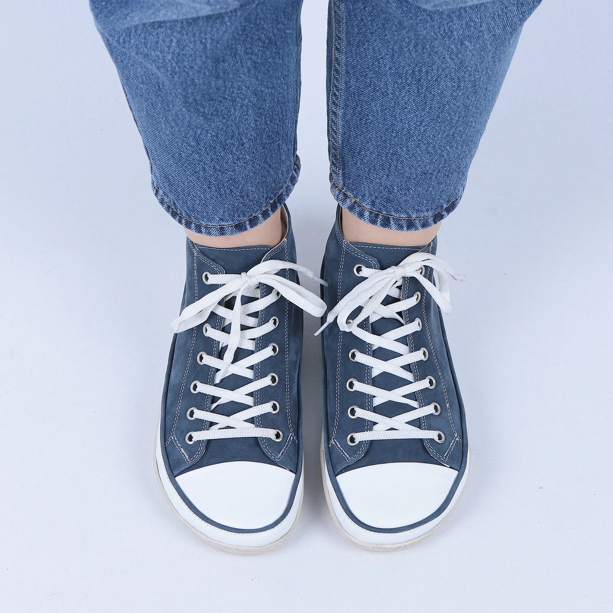 Nubuck Barefoot Long Boots Converse Shoes – 6mm Rubber Sole – Jeans
