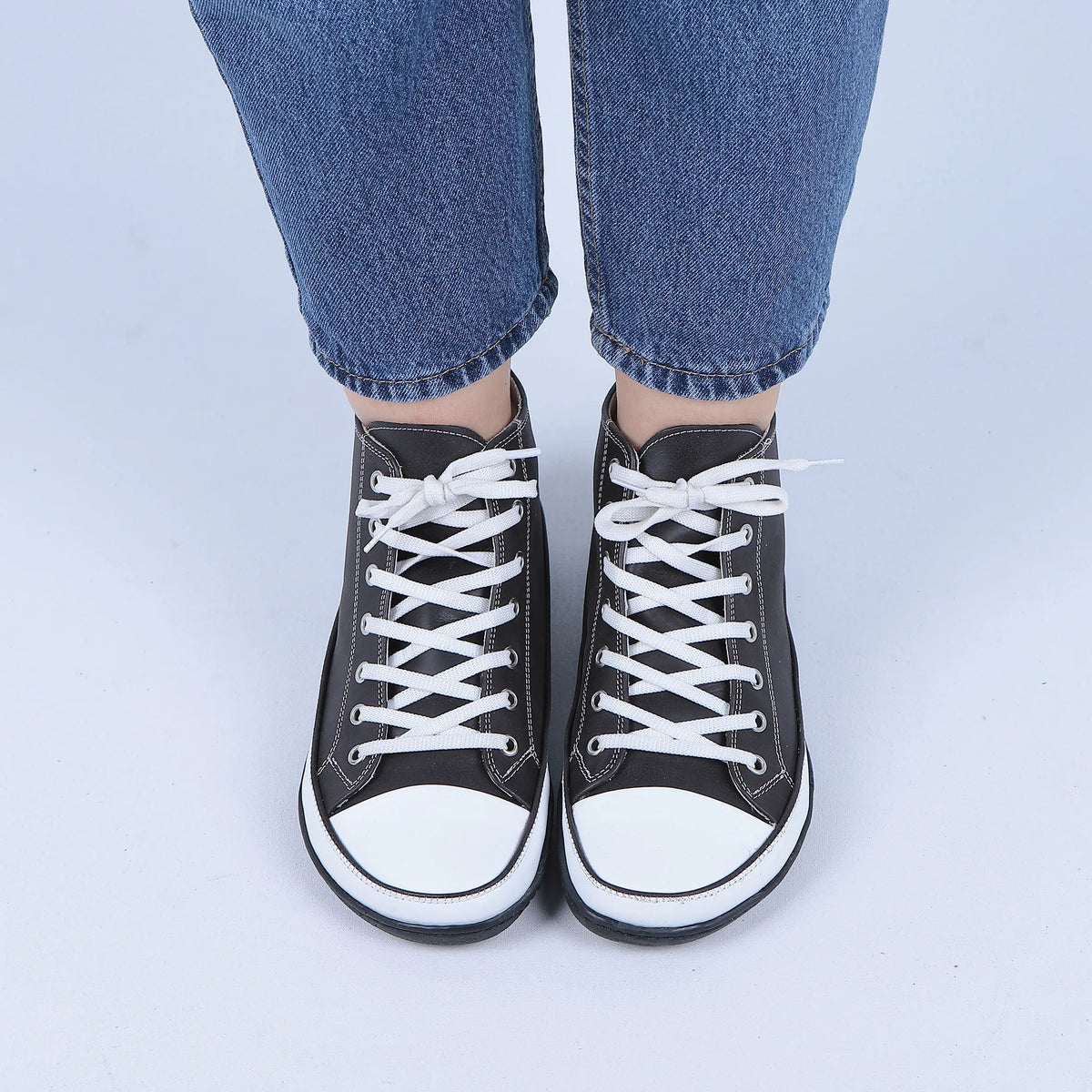 Crazy Barefoot Long Boots Converse Shoes – 6mm Rubber Sole – Black