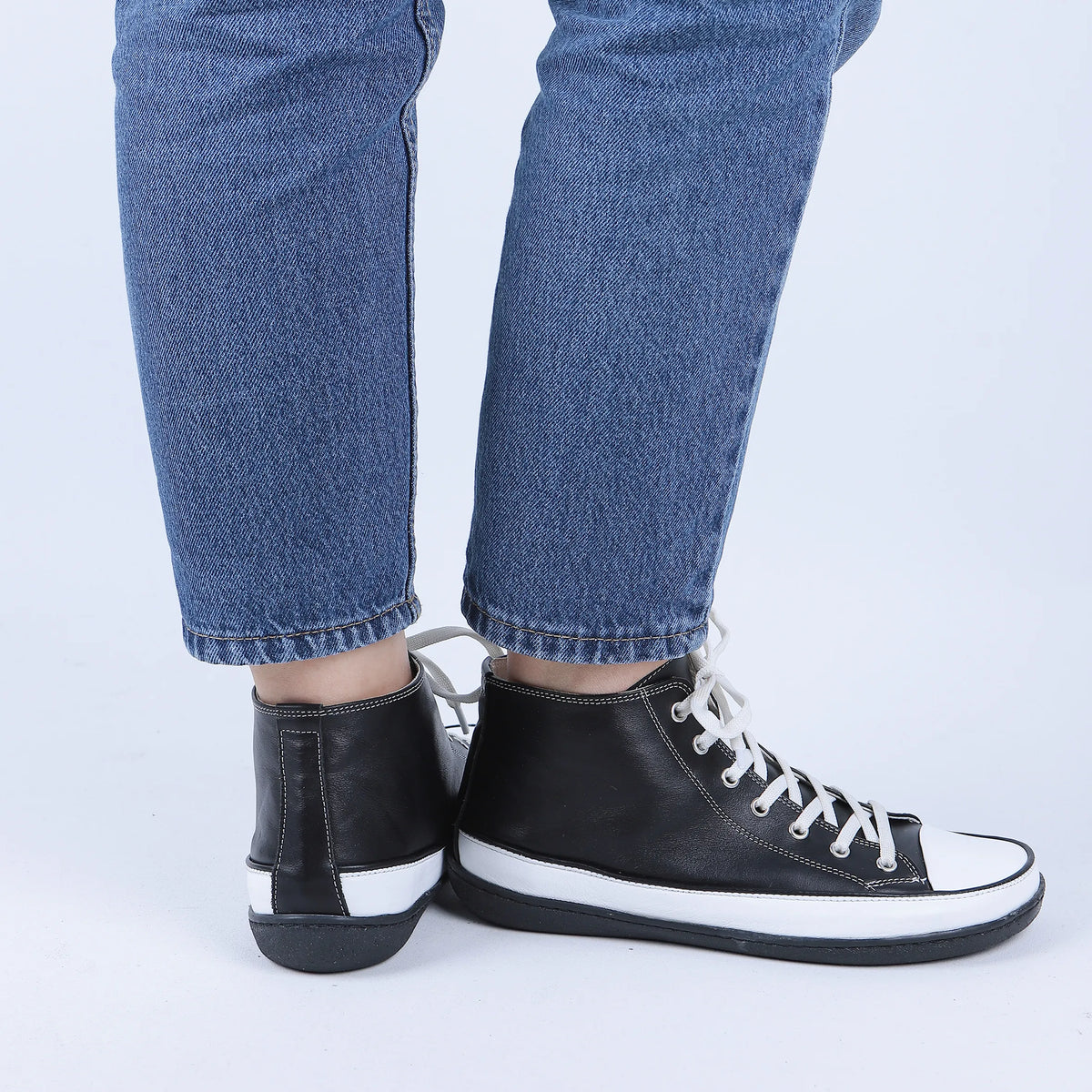 Smooth Barefoot Long Boots Converse Shoes – 6mm Rubber Sole – Black