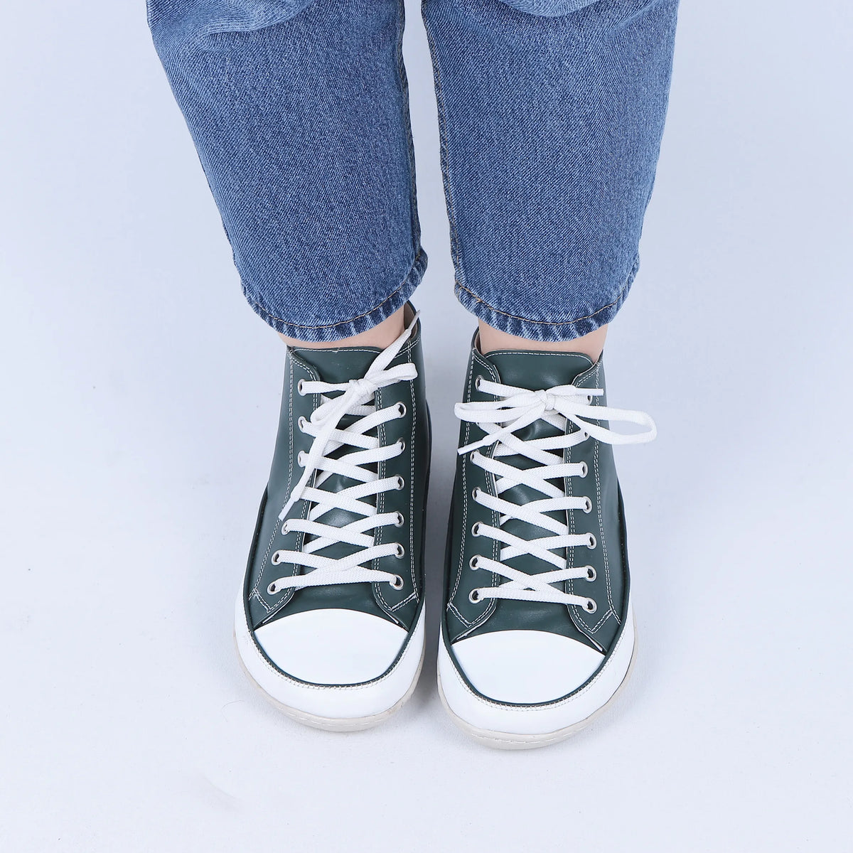 Smooth Barefoot Long Boots Converse Shoes – 6mm Rubber Sole –  Green