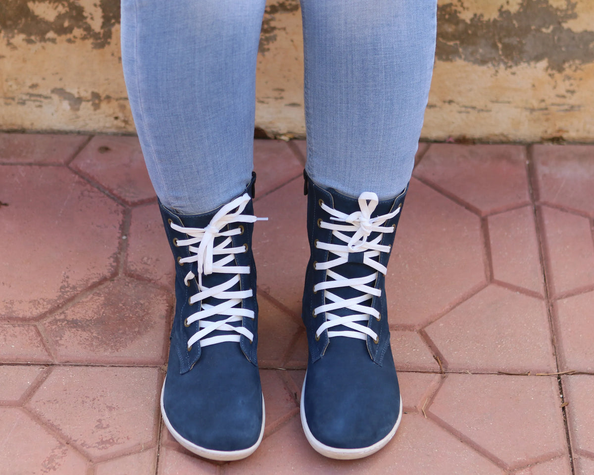 Nubuck Barefoot Long Boots Shoes – 6mm Rubber Sole – Jeans