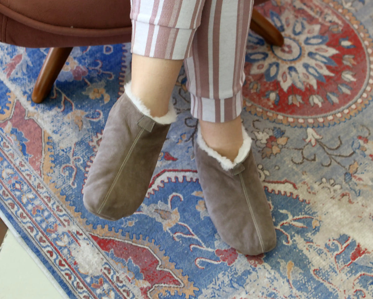 Nubuck Barefoot Home Slippers Sandals Shoes – Smoked