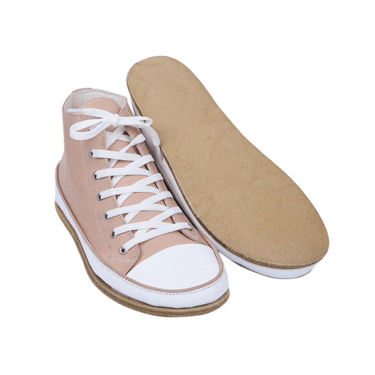 Crazy Barefoot Long Boots Converse Shoes – Classic Sole — Leather Sole – Undyed Crust