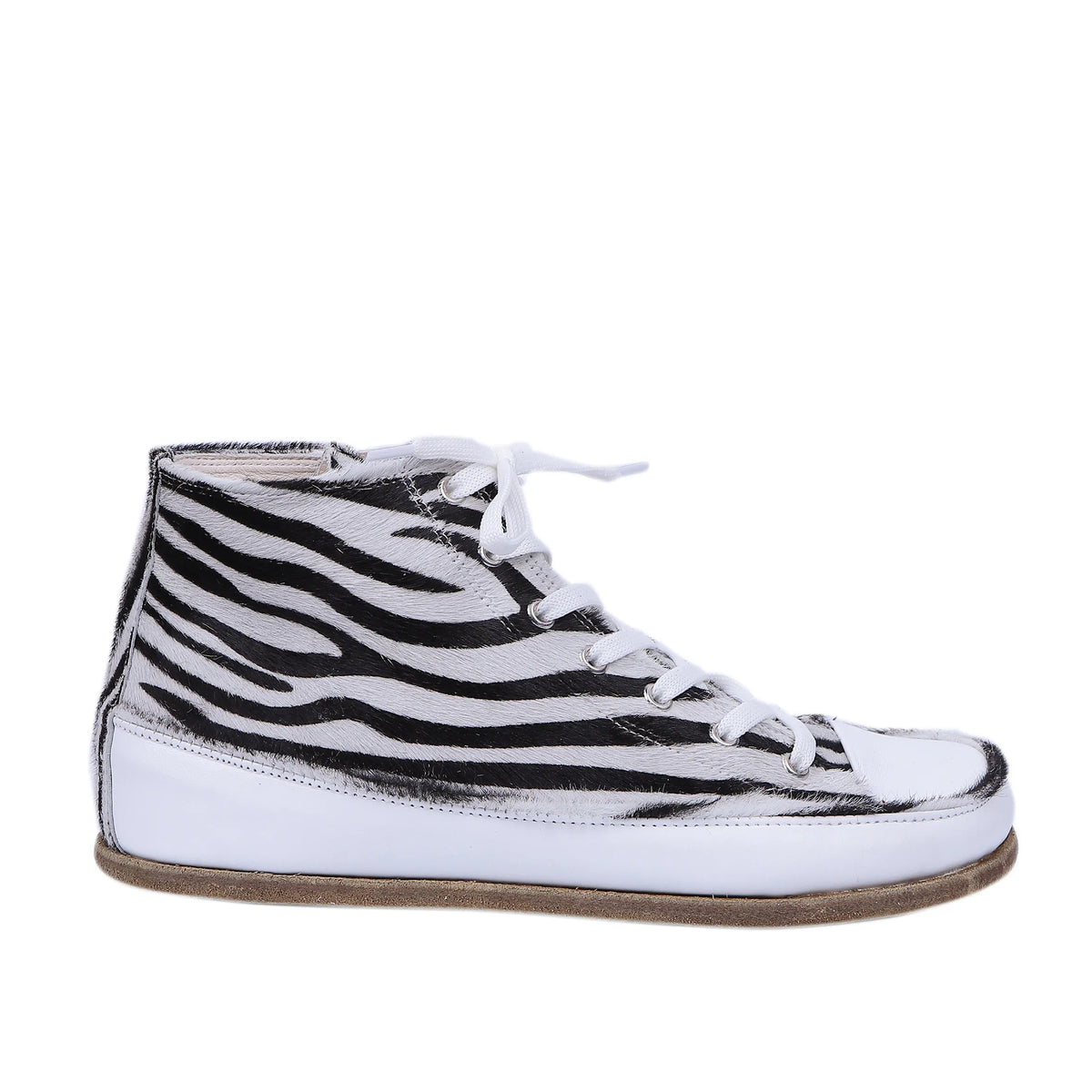 Hair Barefoot Long Boots Converse Shoes – Classic Sole — Leather Sole – Zebra
