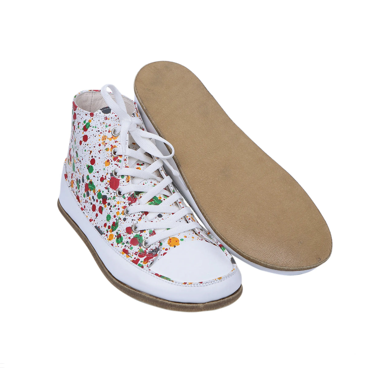 Splanter Barefoot Long Boots Converse Shoes – Classic Sole — Leather Sole – White