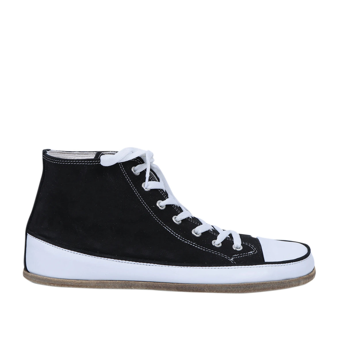 Nubuck Barefoot Long Boots Converse Shoes – Classic Sole — Leather Sole – Black