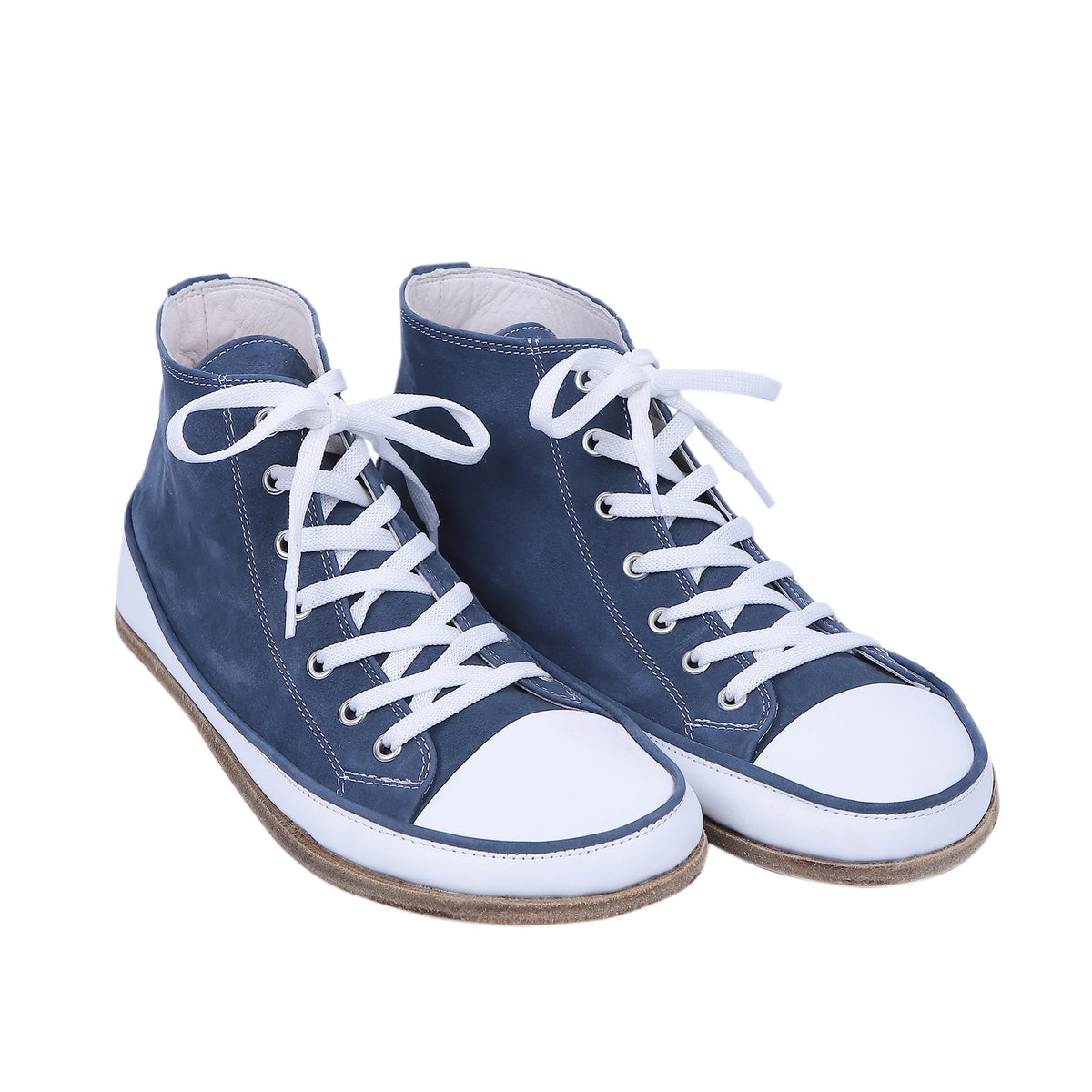 Nubuck Barefoot Long Boots Converse Shoes – Classic Sole — Leather Sole – Jeans