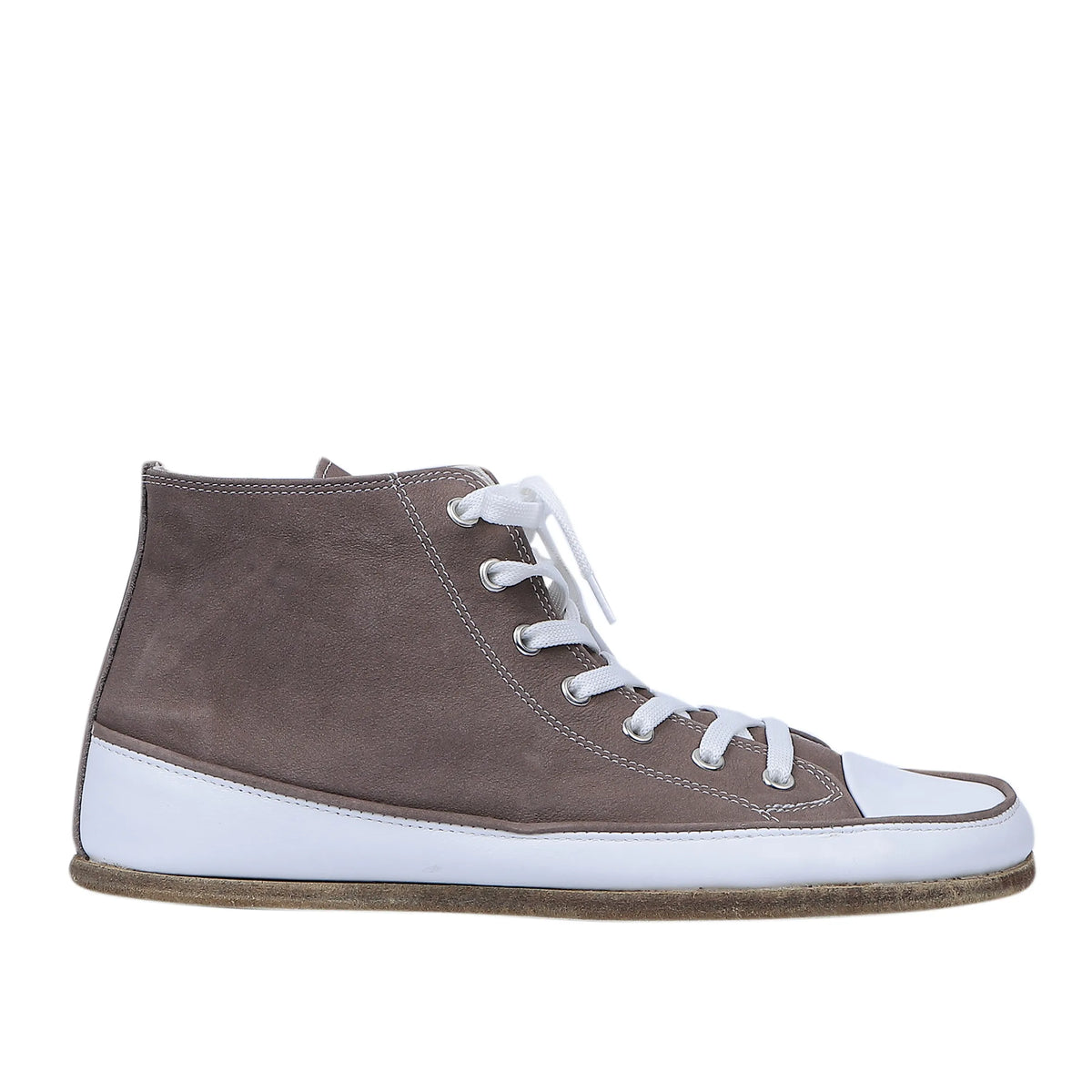 Nubuck Barefoot Long Boots Converse Shoes – Classic Sole — Leather Sole – Smoked