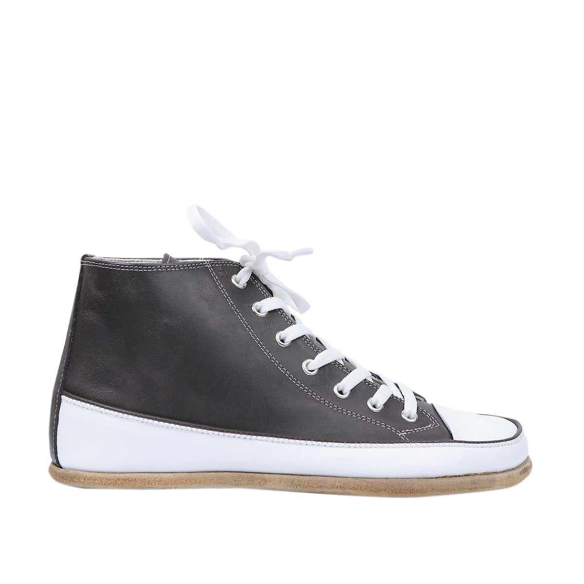 Crazy Barefoot Long Boots Converse Shoes – Classic Sole — Leather Sole – Black