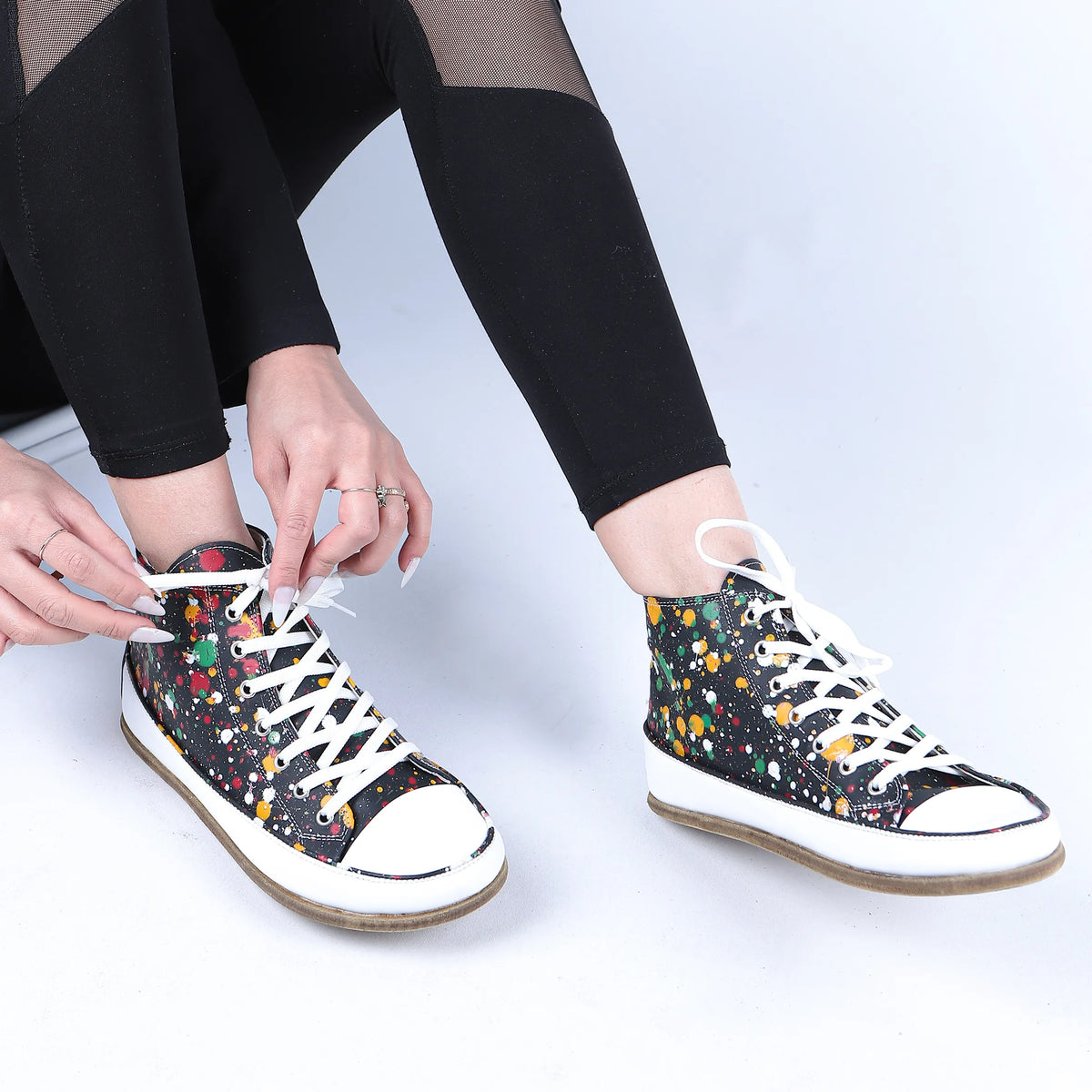 Splanter Barefoot Long Boots Converse Shoes – Classic Sole — Leather Sole – Black