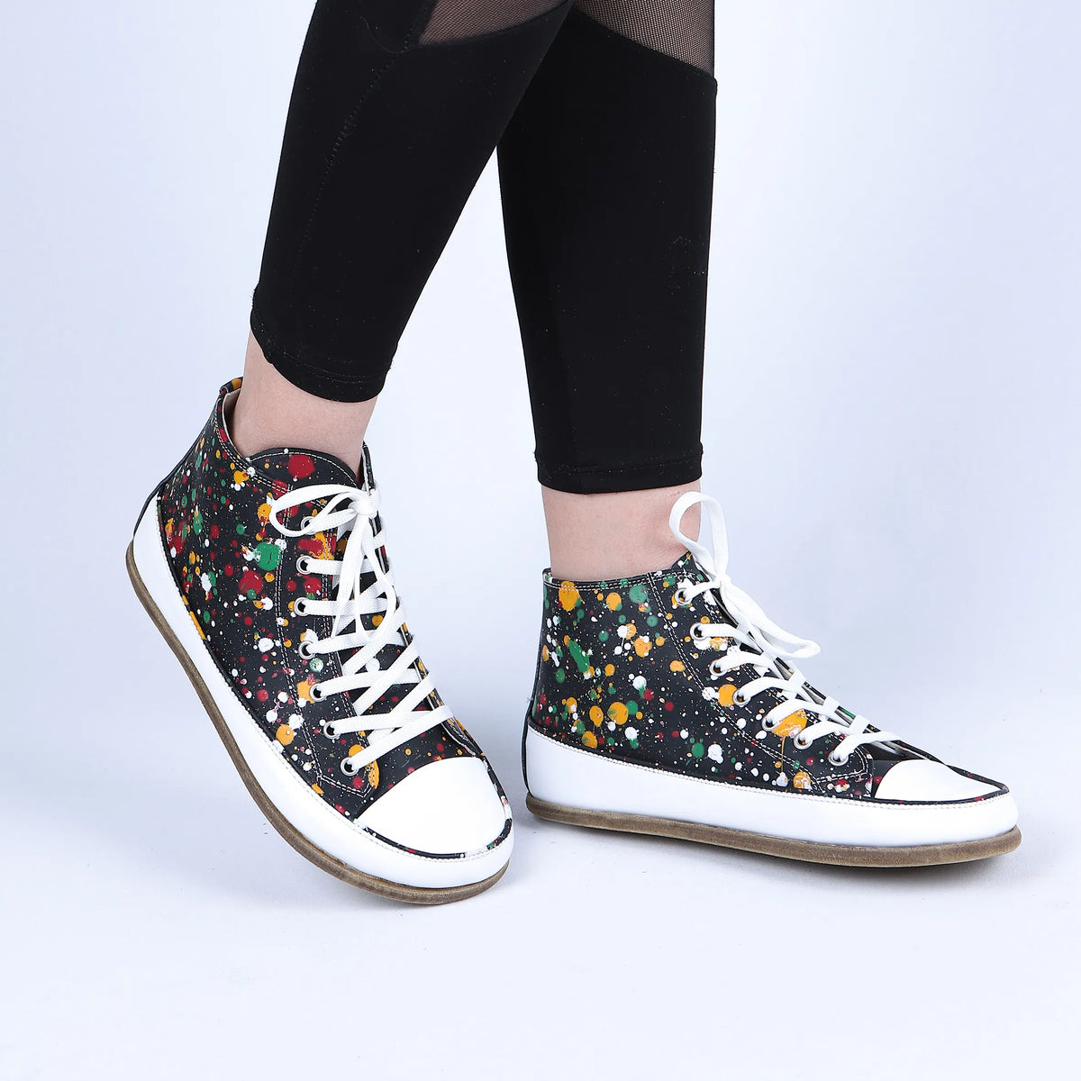 Splanter Barefoot Long Boots Converse Shoes – Classic Sole — Leather Sole – Black