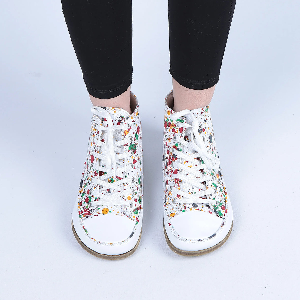 Splanter Barefoot Long Boots Converse Shoes – Classic Sole — Leather Sole – White