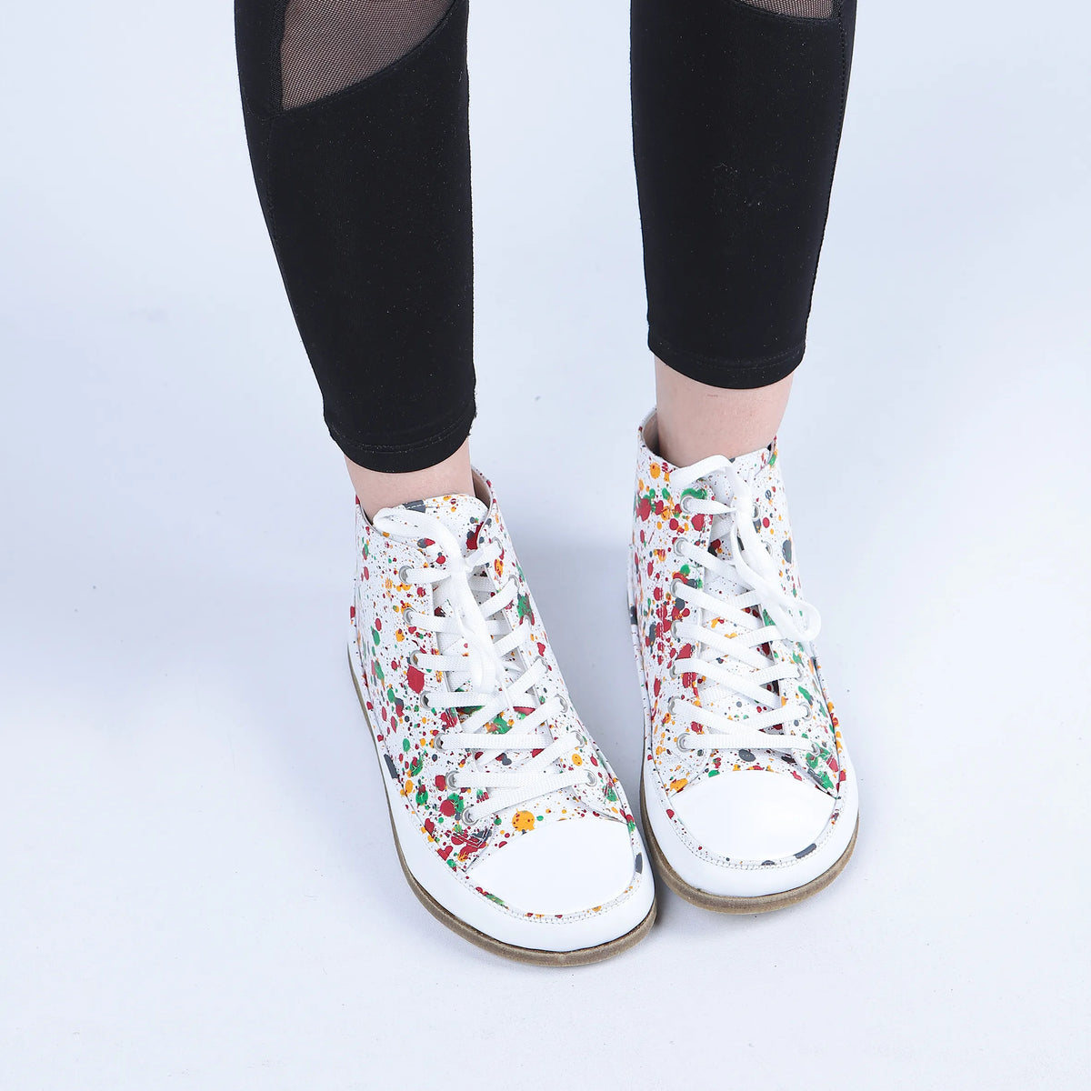 Splanter Barefoot Long Boots Converse Shoes – Classic Sole — Leather Sole – White