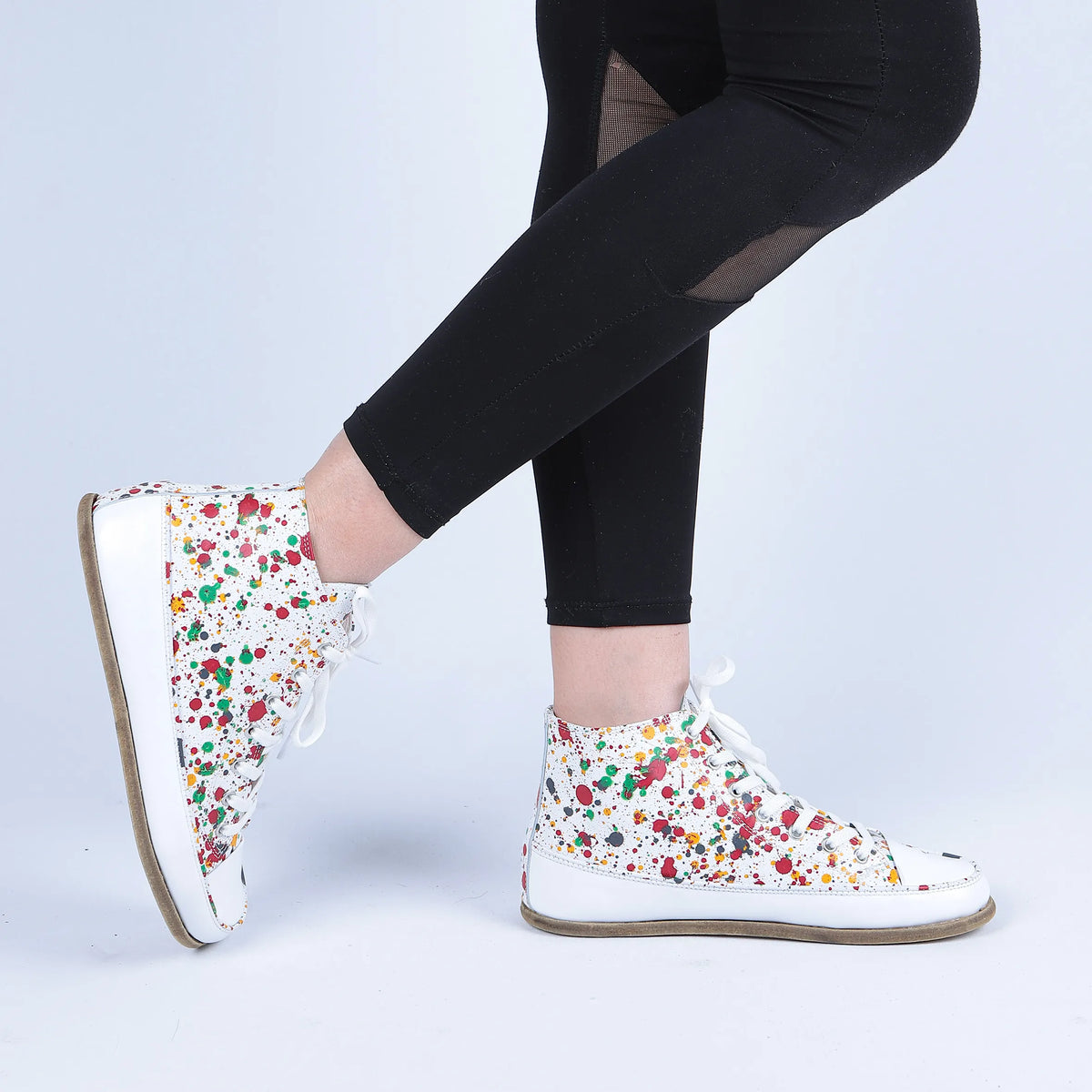 Splanter Barefoot Long Boots Converse Shoes – Classic Sole — Leather Sole – White