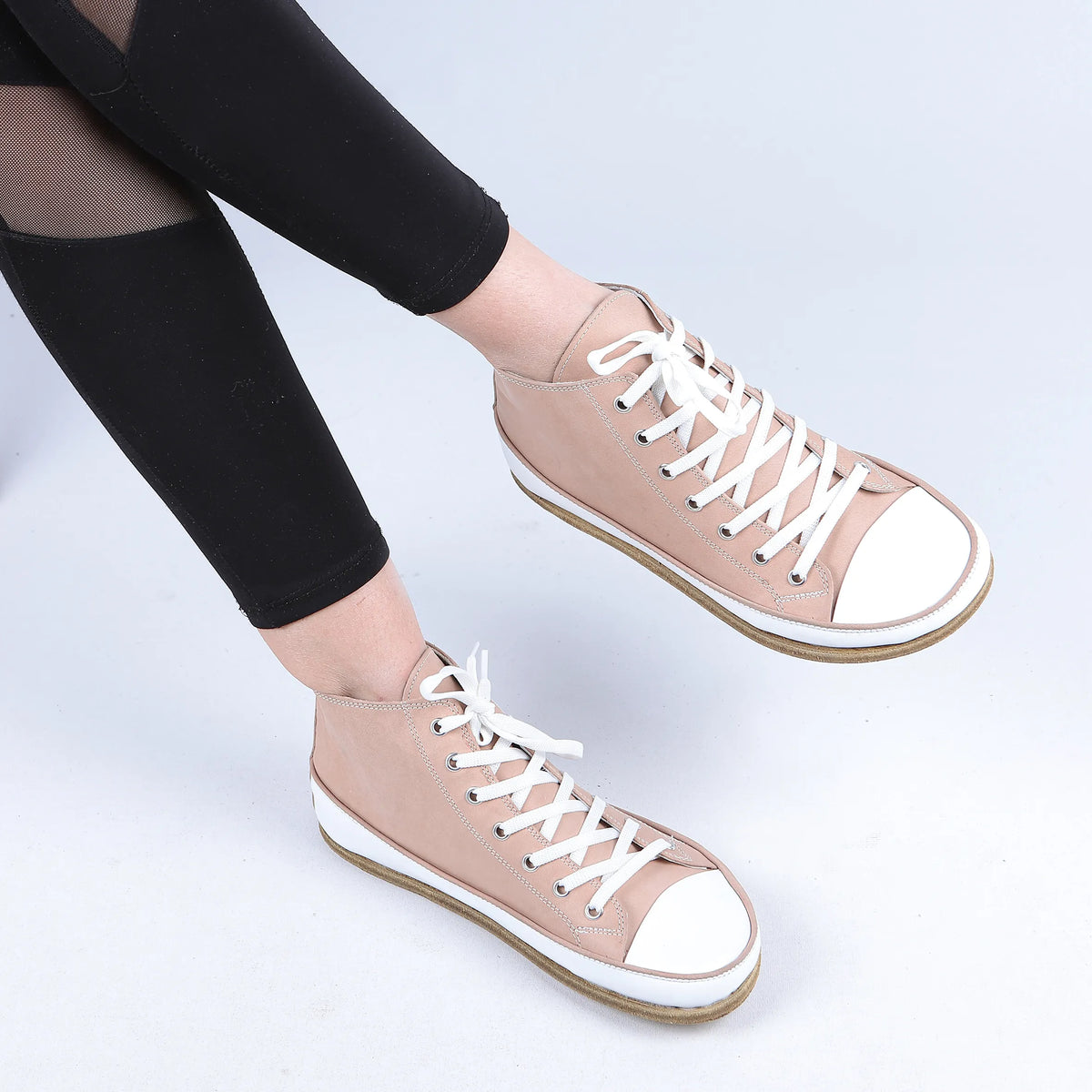 Crazy Barefoot Long Boots Converse Shoes – Classic Sole — Leather Sole – Undyed Crust