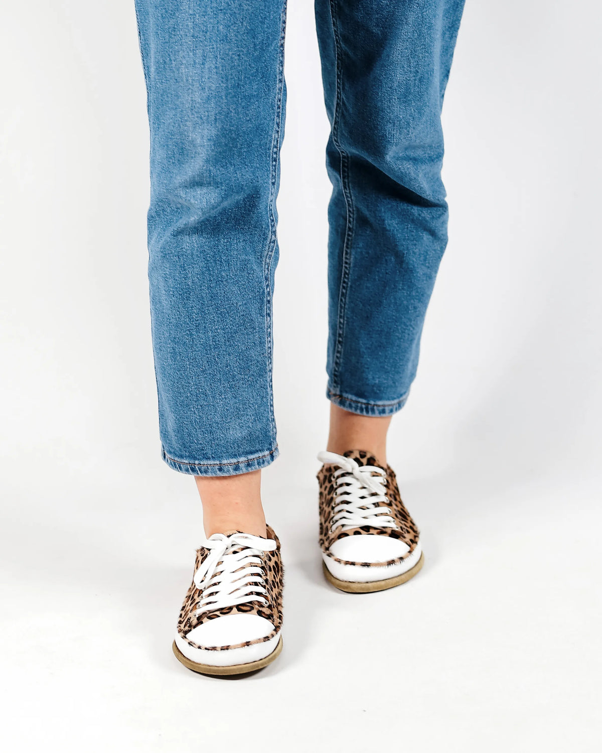 Hair Barefoot Converse Shoes – Classic Sole — Leather Sole – Leopard