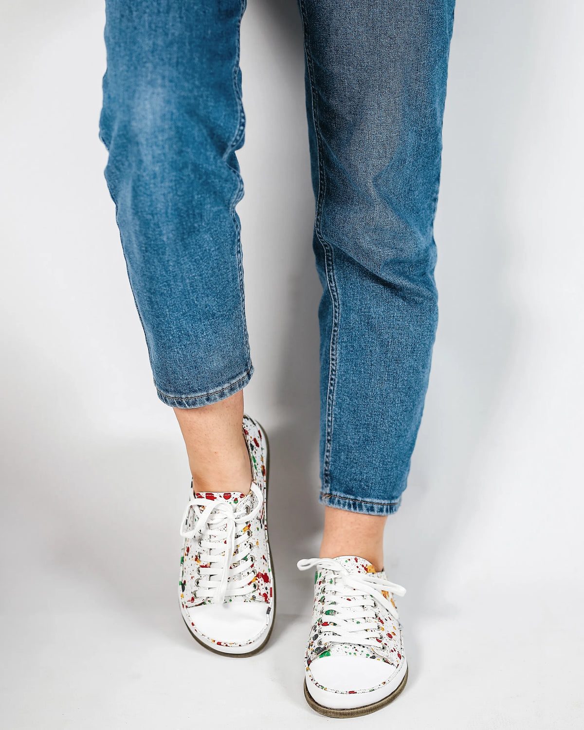 Splanter Barefoot Converse Shoes – Classic Sole — Leather Sole – White