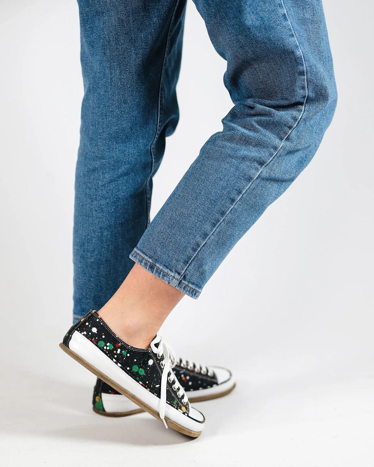 Splanter Barefoot Converse Shoes – Classic Sole — Leather Sole – Black