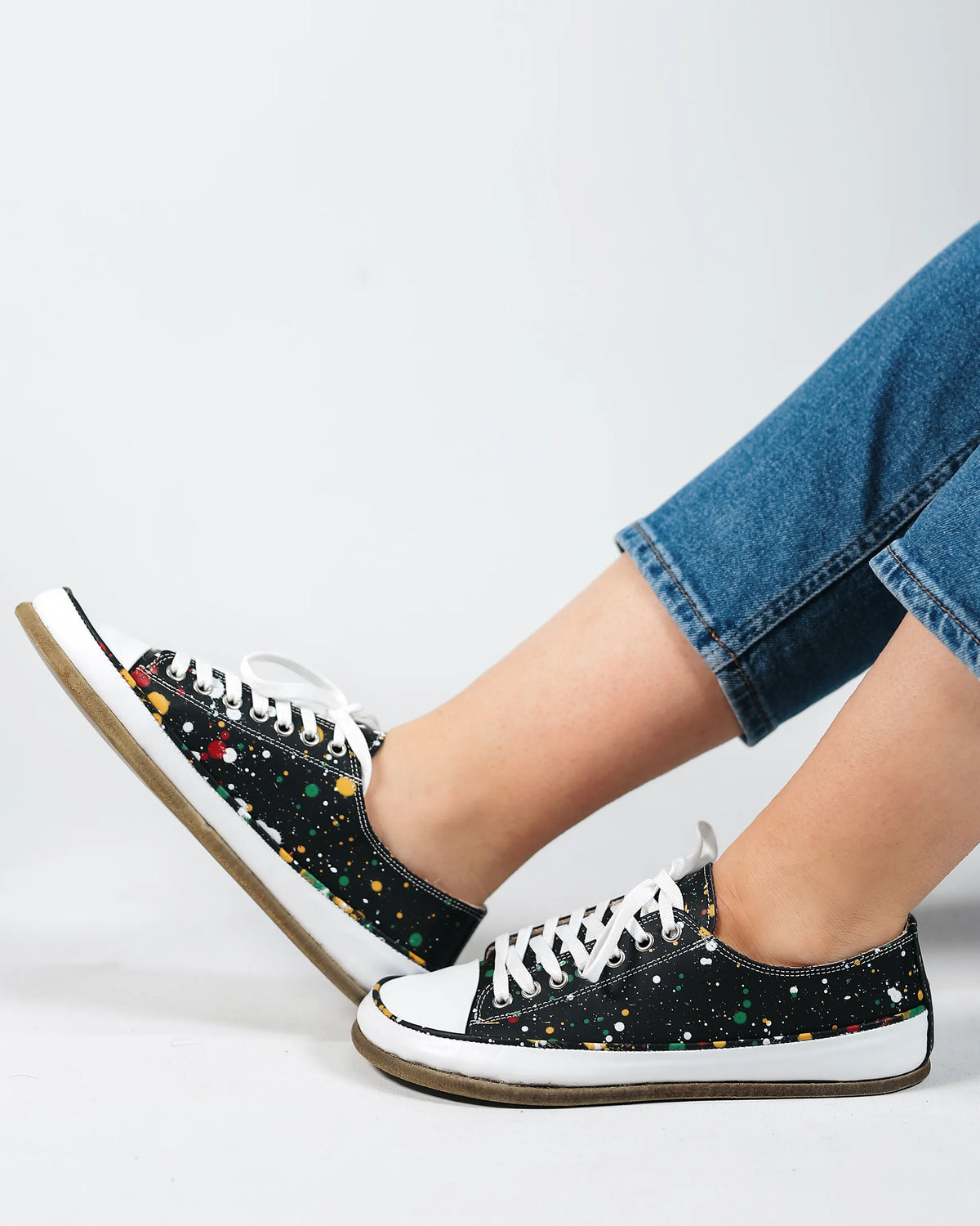 Splanter Barefoot Converse Shoes – Classic Sole — Leather Sole – Black