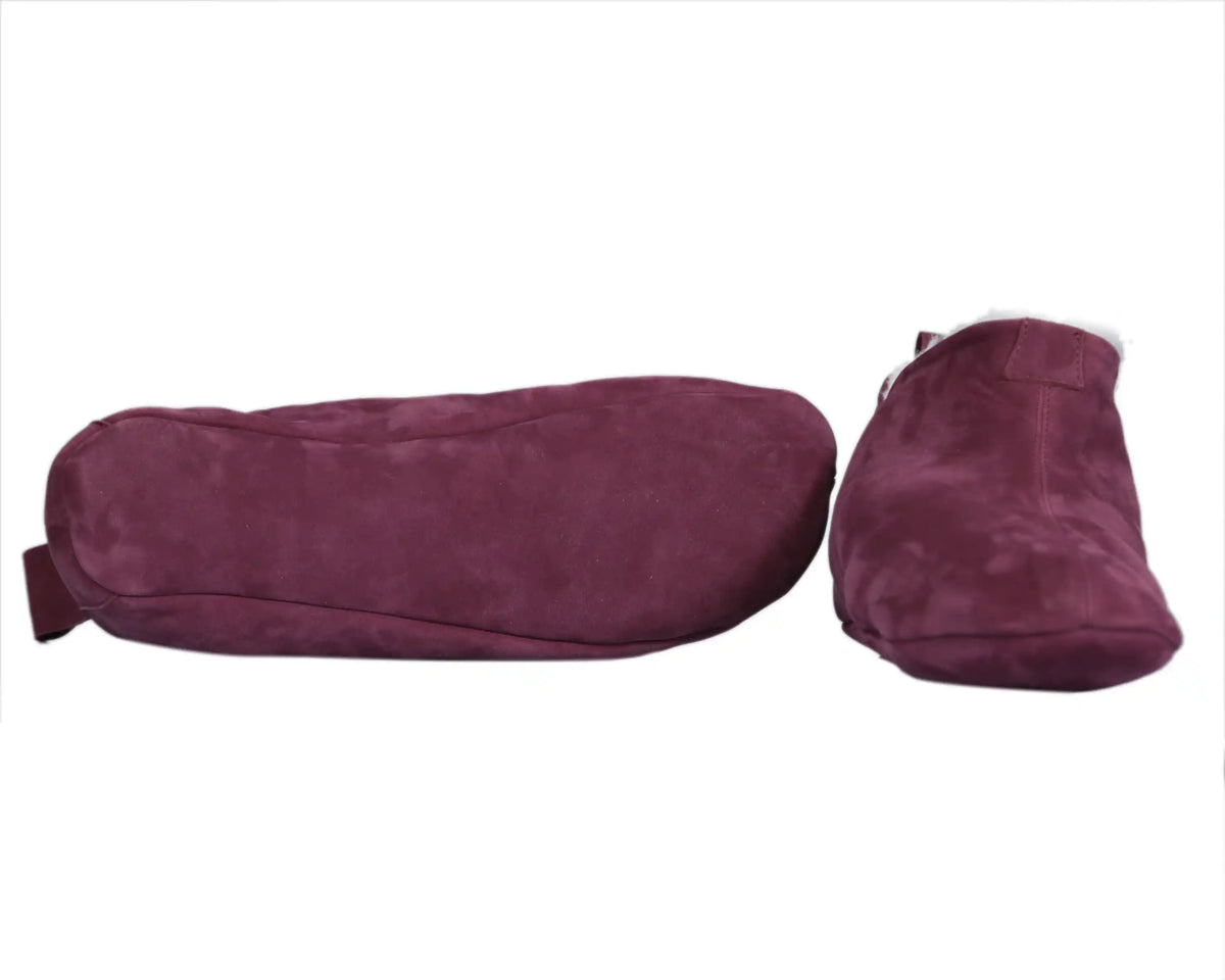 Nubuck Barefoot Home Slippers Sandals Shoes – Burgundy