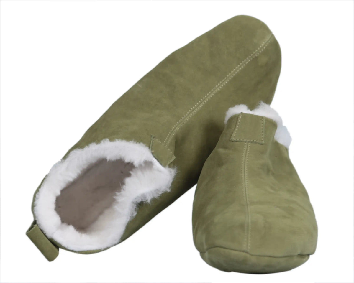 Nubuck Barefoot Home Slippers Sandals Shoes – Green