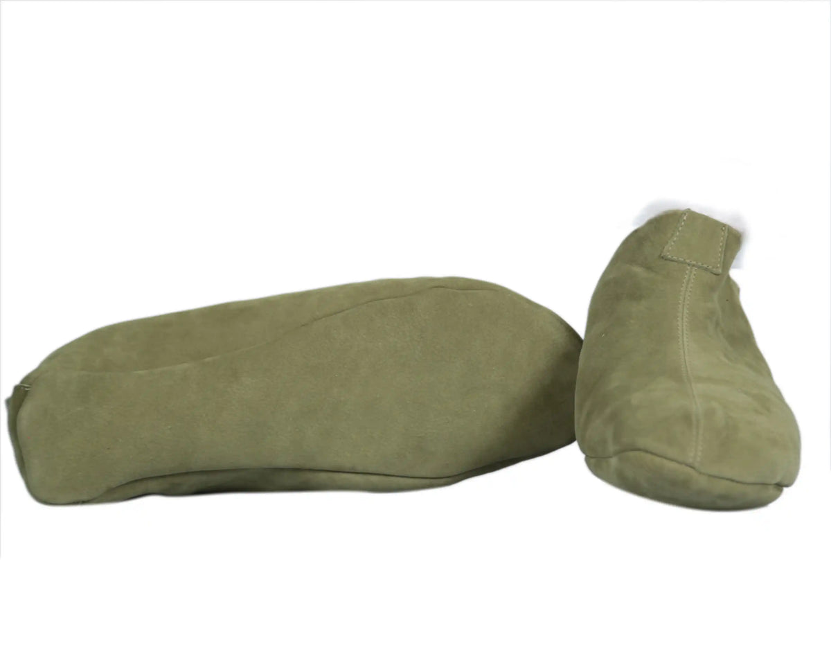 Nubuck Barefoot Home Slippers Sandals Shoes – Green