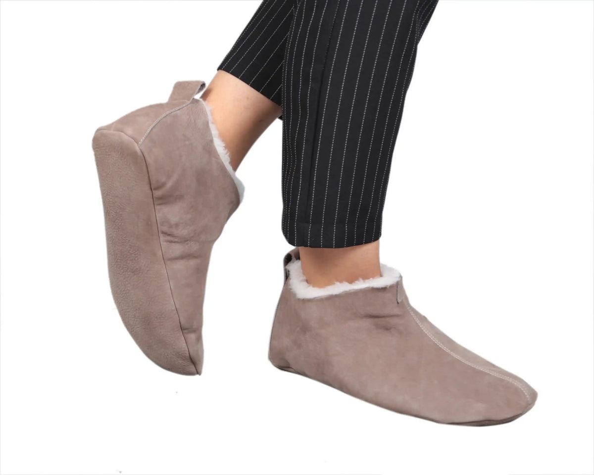Nubuck Barefoot Home Slippers Sandals Shoes – Smoked