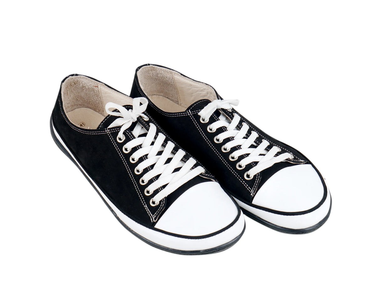 Nubuck Barefoot Converse Shoes – 6mm Rubber Sole – Black