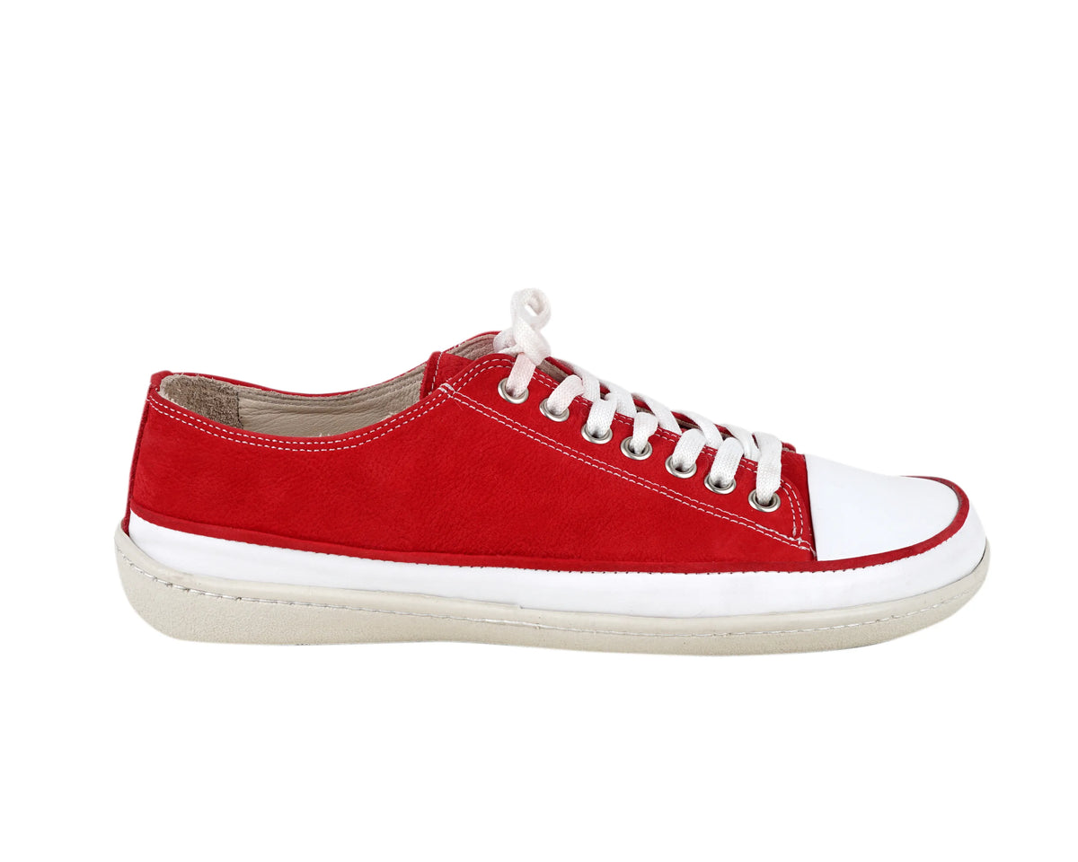 Nubuck Barefoot Converse Shoes – 6mm Rubber Sole – Red
