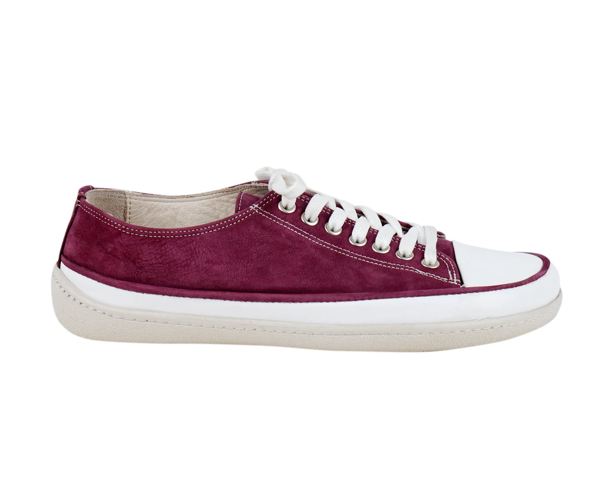 Nubuck Barefoot Converse Shoes – 6mm Rubber Sole – Burgundy