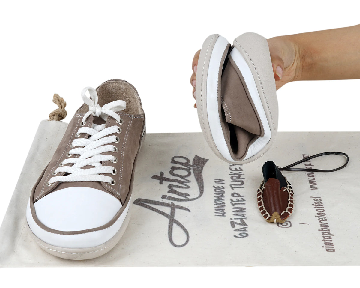 Nubuck Barefoot Converse Shoes – 6mm Rubber Sole – Smoked