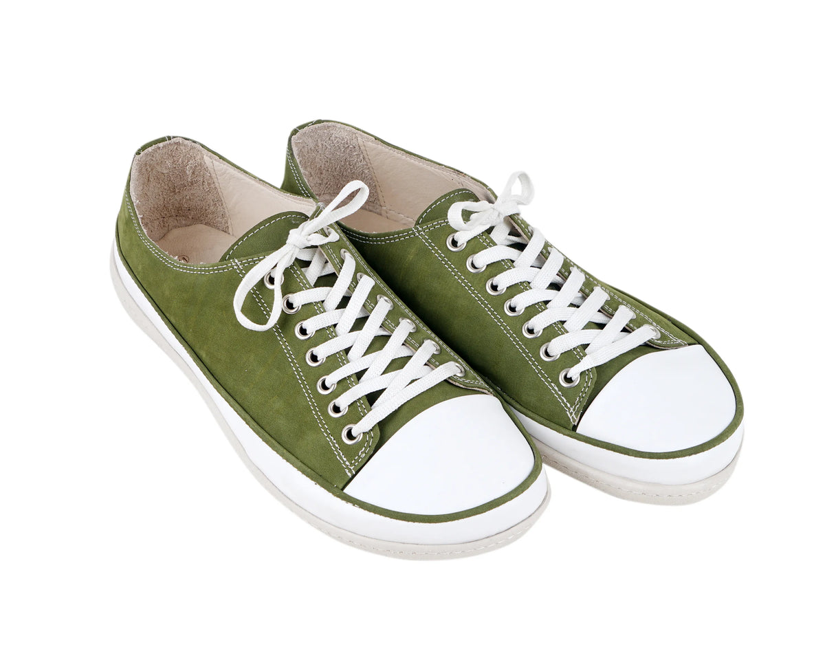 Nubuck Barefoot Converse Shoes – 6mm Rubber Sole – Green