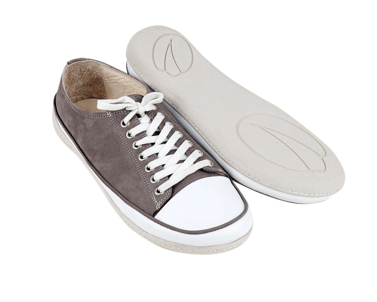Nubuck Barefoot Converse Shoes – 6mm Rubber Sole – Gray