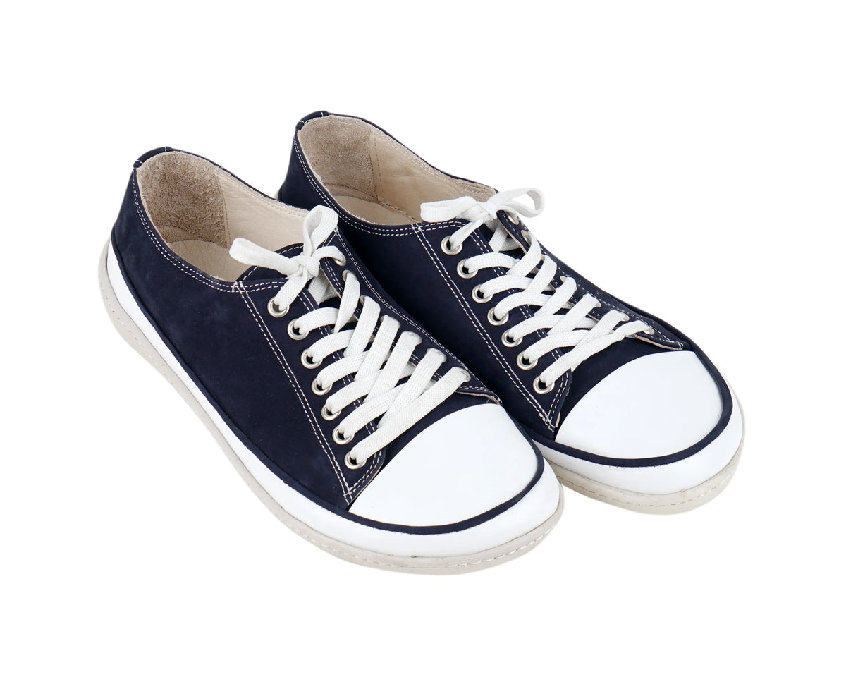 Nubuck Barefoot Converse Shoes – 6mm Rubber Sole – Navy Blue