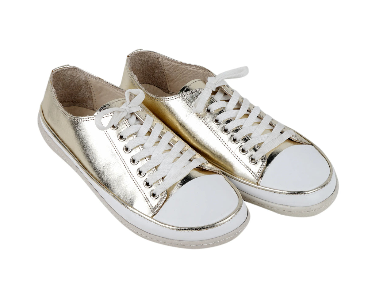 Bright Barefoot Converse Shoes – 6mm Rubber Sole – Gold