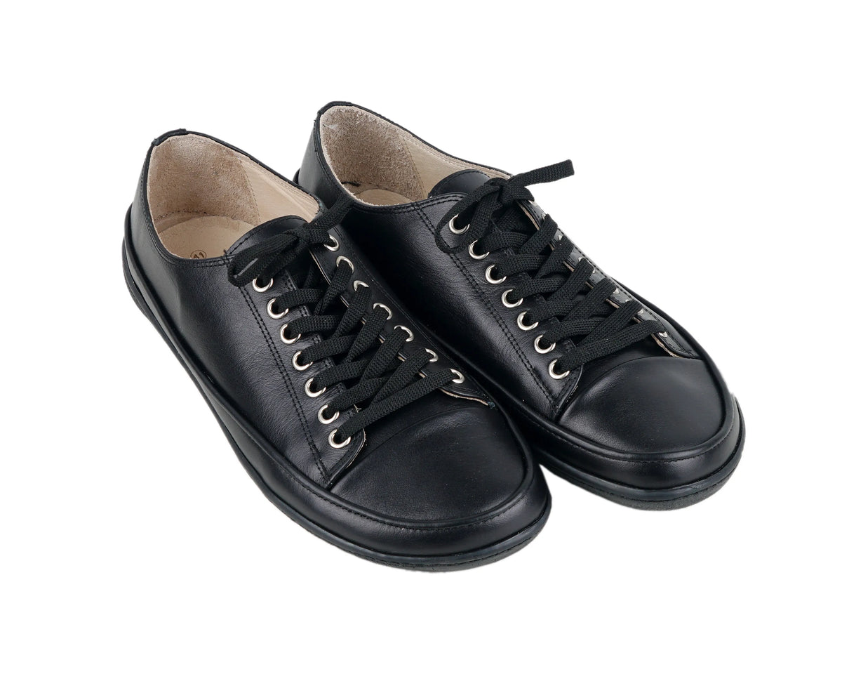 Smooth Barefoot Converse Shoes – 6mm Rubber Sole – Full Black