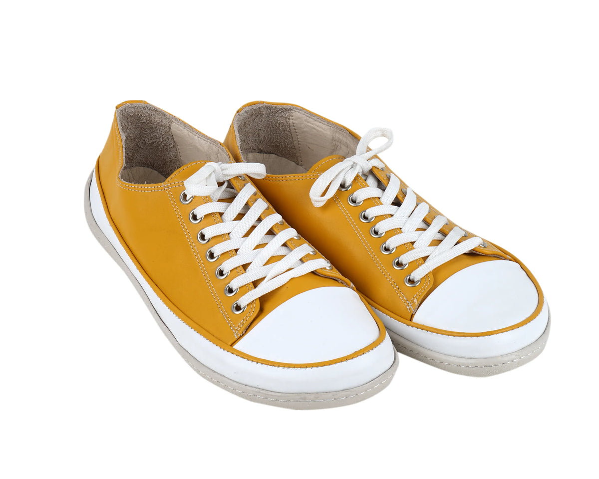 Smooth Barefoot Converse Shoes – 6mm Rubber Sole – Mustard