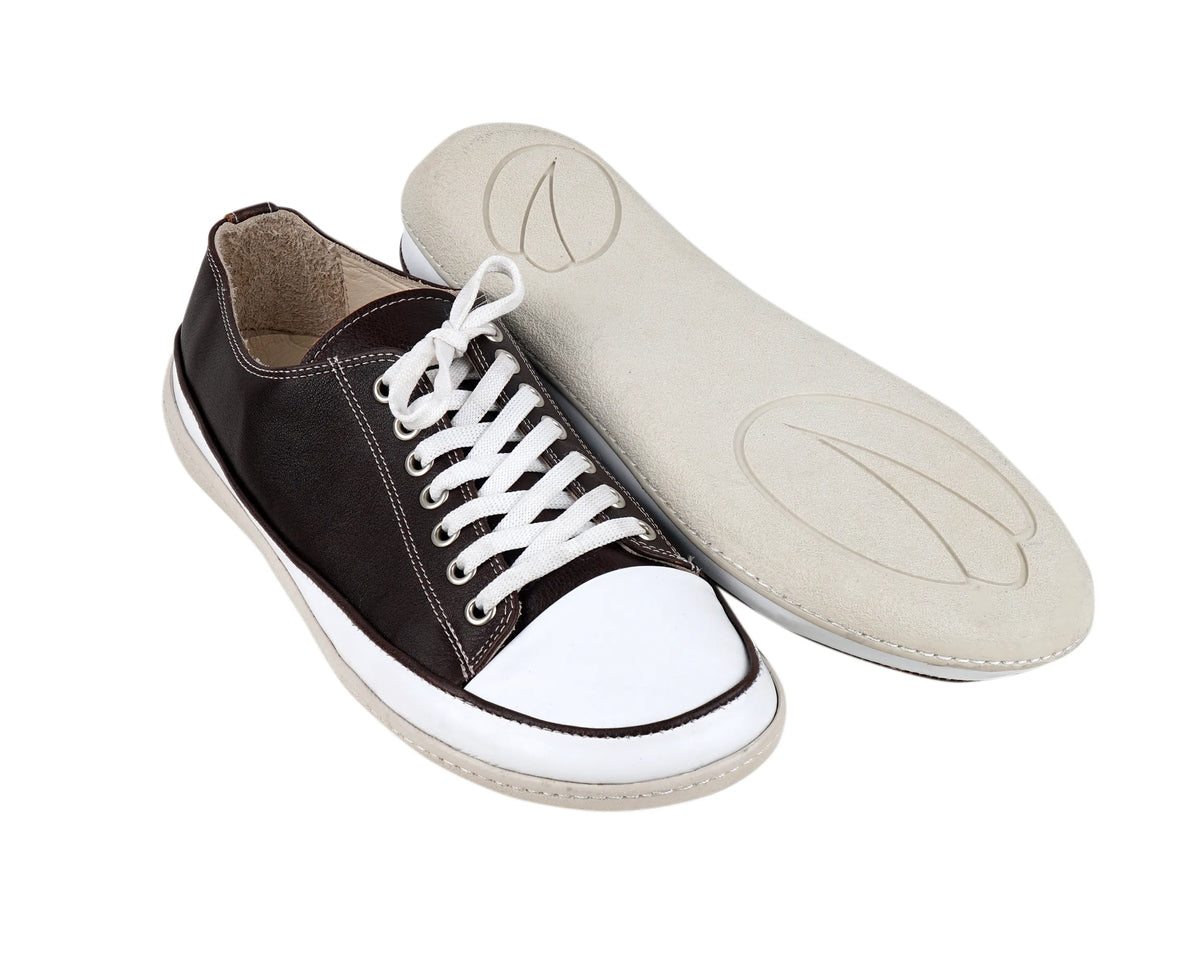 Smooth Barefoot Converse Shoes – 6mm Rubber Sole – Dark Brown
